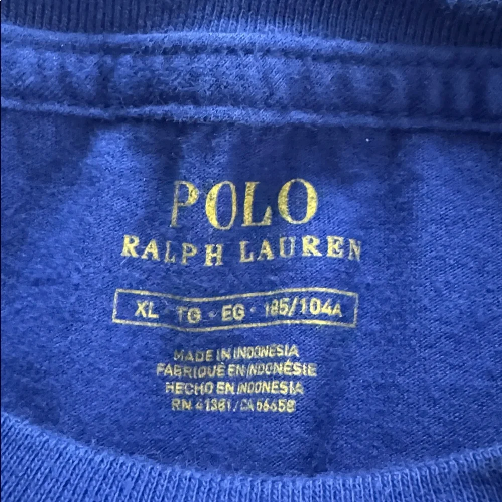 Polo by Ralph Lauren Men's Royal Blue Tee. Xl - Picture 3 of 3